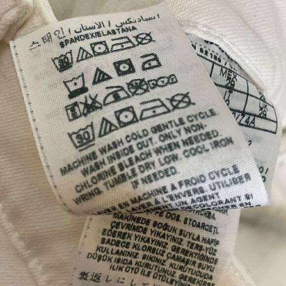 Guess emma fit mid rise skinny jeans white 29 - Picture 8 of 8